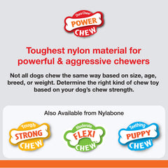 Nylabone Power Chew Meaty Rib Alternative, tamaño grande para perros de hasta 50 libras.