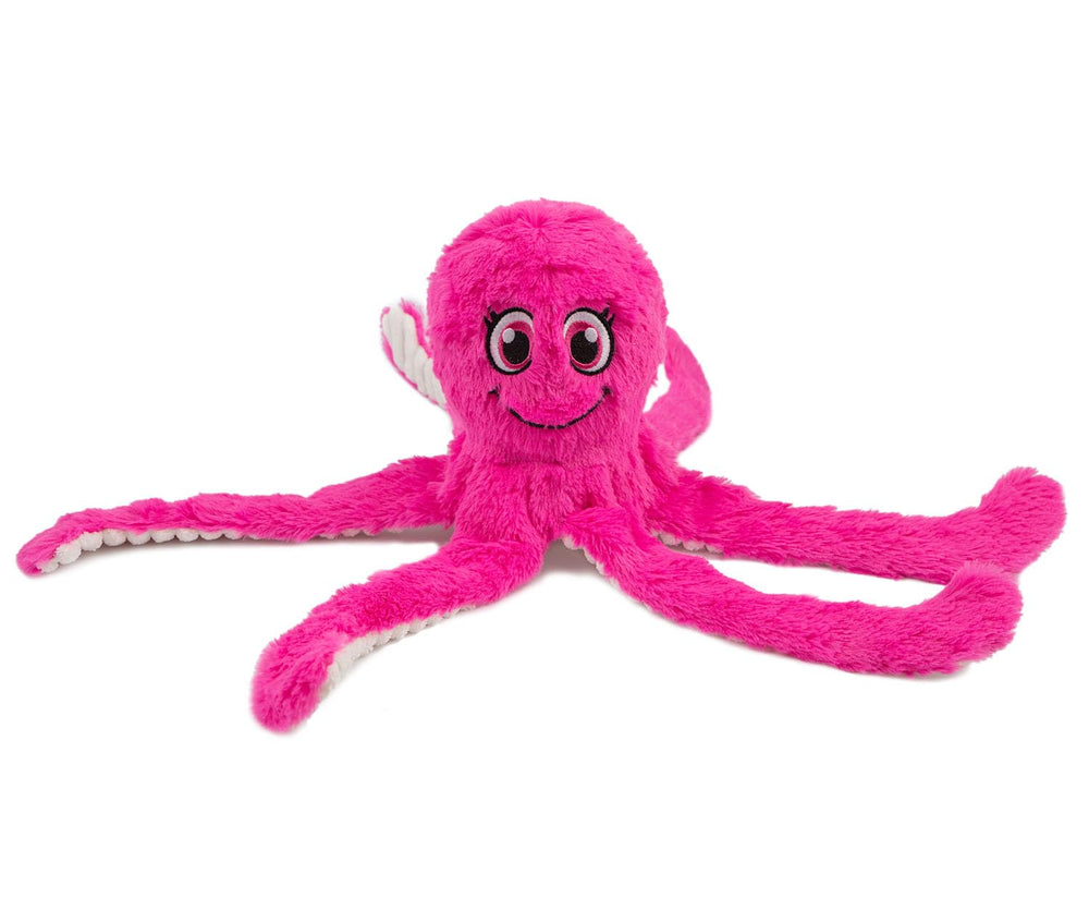Octomutant, mordedor interactivo con colores fucsia, ideal para juego de lanzamiento