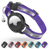 Odokele collar para gatos con AirTag integrado en morado, localización precisa.