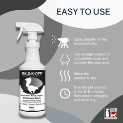 Odorcide Skunk Off: aplicación en perros para neutralizar olor de zorrino sin irritar