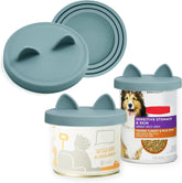 OHMO tapas-latas alimento-perro 2-pack: tapas reutilizables para latas de comida de perros.