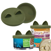 OHMO tapas-latas para gato, tamaño pequeño, camuflaje verde, mantiene la comida fresca