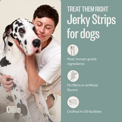 Ollie jerky poulet-pomme emballage pratique pour les sorties.