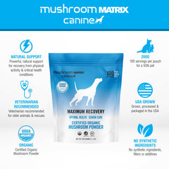 Om Mushroom Matrix Envase de 200 g, práctico para uso diario.