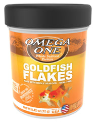 Omega One copos para pez dorado, paquete abierto para alimentar fácilmente