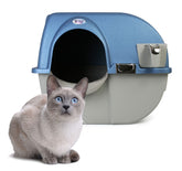 Omega Paw Rodar y Limpiar: azul perla, vista superior que muestra la rejilla de cribado.