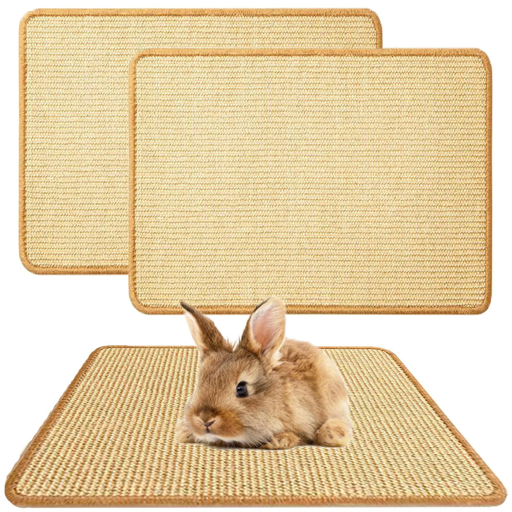 Oncpcare alfombrilla rasca-conejo de sisal natural para juego y cuidado de uñas.