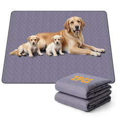 Ondware, almohadillas lavables para perros, 60x48 pulgadas grises protegen el suelo gracias a su absorción.