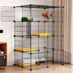 Oneluck jaula para gatos 4 niveles, espacio de trepar seguro.