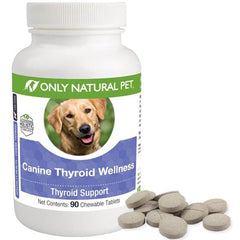 Only Natural Pet bota con tabletas masticables para el bienestar tiroideo del perro