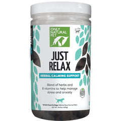 Gomitas calmantes de Only Natural Pet en frasco para perros.