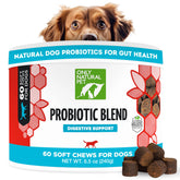 Only Natural Pet probiótico para perros y gatos, gomitas sabor bacon para digestión suave.
