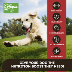 Only Natural Pet RawMeals Beef Recipe, sin granos, digestión suave para estómagos sensibles.