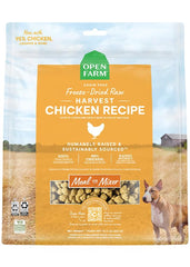 Open Farm bocados crudo deshidratados de pollo para perros, sabor intenso