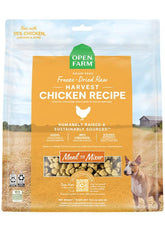 Open Farm bocaditos deshidratados para perro, crujientes y sabrosos para cada comida.