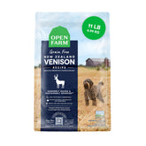 Open Farm ciervo de Nueva Zelanda, bolsa de 11 libras con croquetas crujientes para perros activos.