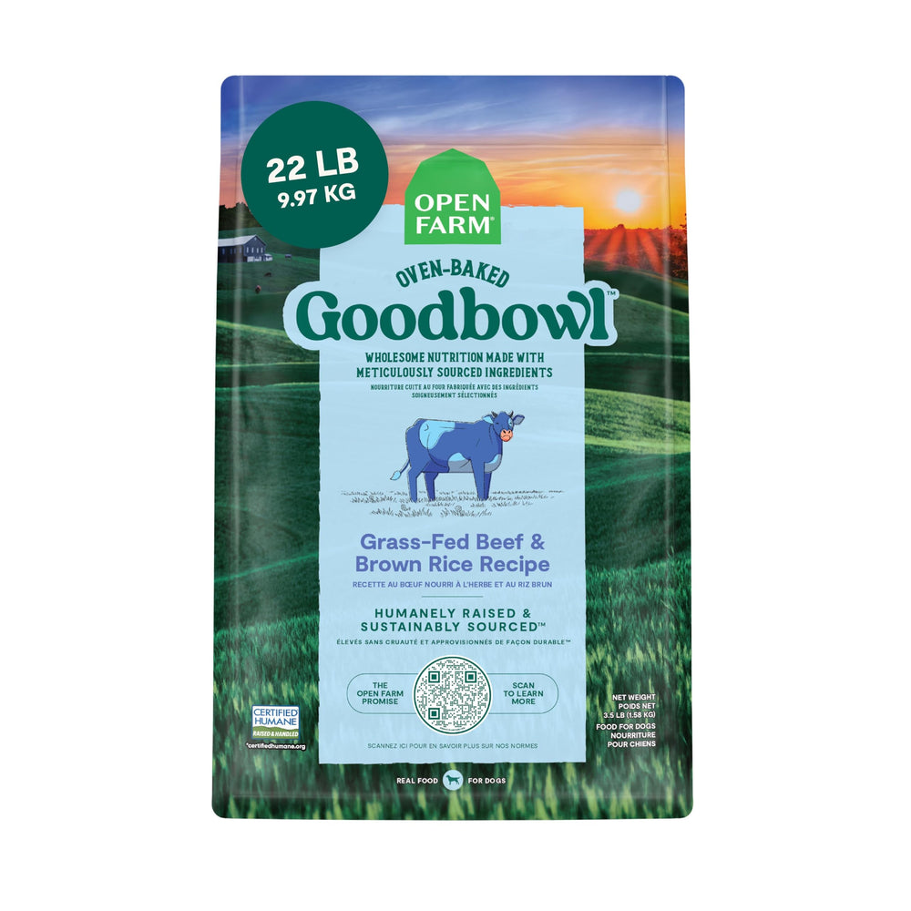 Bolsa de Open Farm Goodbowl de 22 libras para nutrición equilibrada diaria.