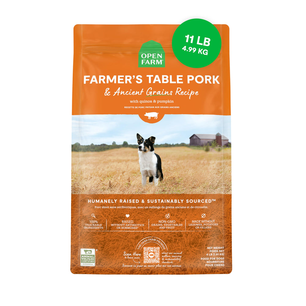 Open Farm bolsa de granos antiguos, proteína alta para perros activos