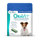 OraVet envase de 14 masticables para perros pequeños, higiene diaria