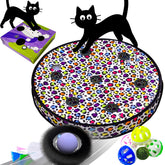 ORSDA bola interactiva en movimiento para gatos, laberinto de 7 agujeros para juego activo.
