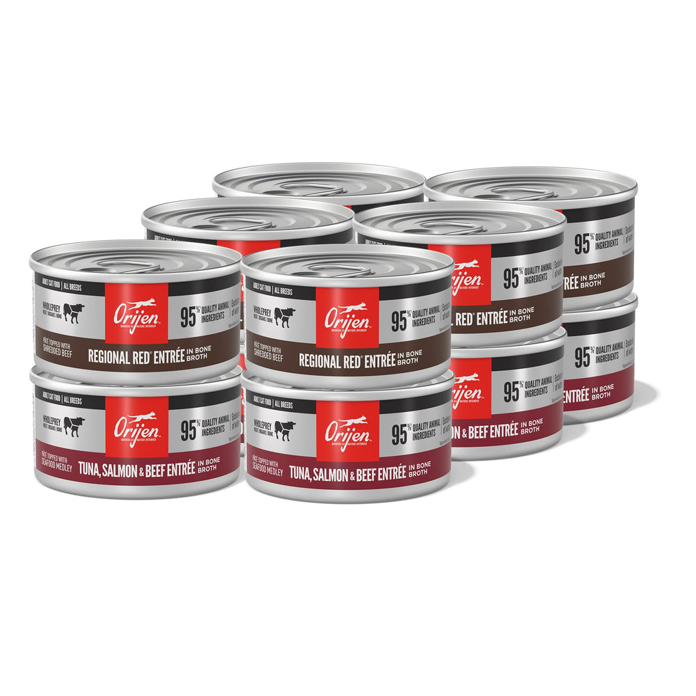 ORIJEN Premium Pâté, lata 3oz, entrada de pescado y carne para gatos, alta proteína
