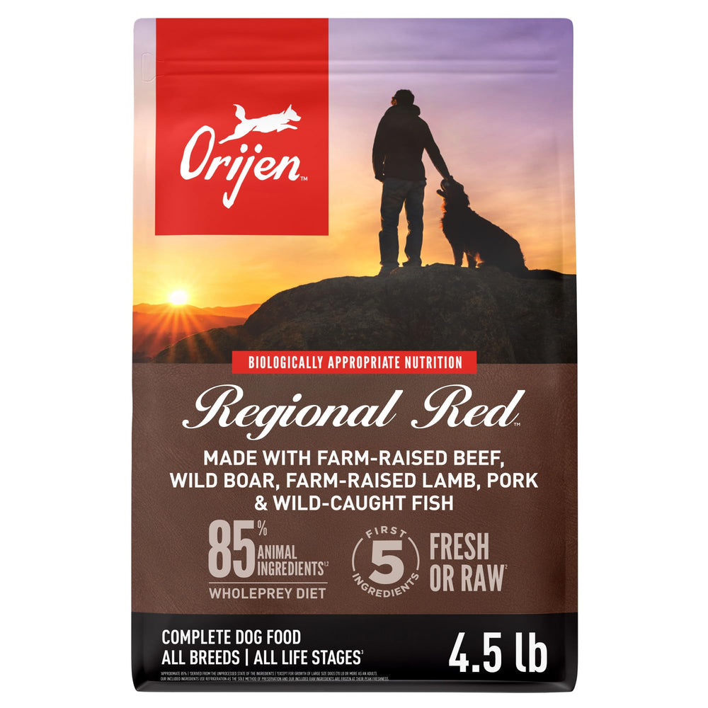 ORIJEN Regional Red, bolsa 4.5 lb, sin granos para perros activos