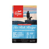 ORIJEN Seis Pescados, bolsa de 4.5 lb para perros activos, proteína de pescado.
