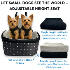 OtterPets asiento coche para perro pequeño con bolsillos facilita almacenamiento durante viajes.
