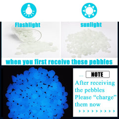 Oubest piedras fluorescentes para jardín exterior, decoran con luz suave