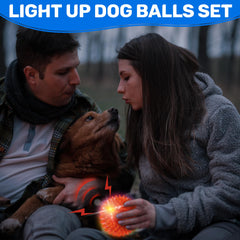 Pelota espinosa roja de Ousiya con sonido para atraer al perro.