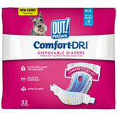 Out! PetCare Pañales para perro femenino con ajuste cómodo para movimientos libres.