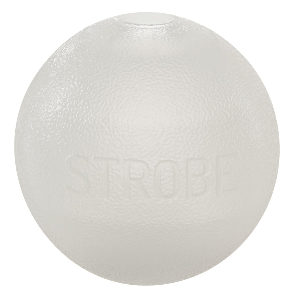 Outward Hound Strobe Glo Ball con luz LED que brilla al rebotar para juego nocturno.