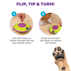 Outward Hound Dog Treat Maze perro jugando, recompensa al resolver el rompecabezas.