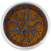 Outward Hound Fun Feeder en acero inoxidable, capacidad de 2 tazas para moderar la ingesta.