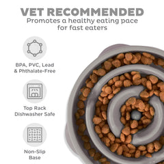 Outward Hound Fun Feeder Slo Bowl laberinto para mantener a tu perro activo durante la comida.