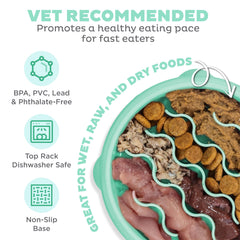 Outward Hound Fun Feeder Slo Bowl fomenta una experiencia de alimento más consciente.