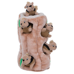 Outward Hound Juguete interactivo Oculta Ardillas – vista frontal para perros curiosos