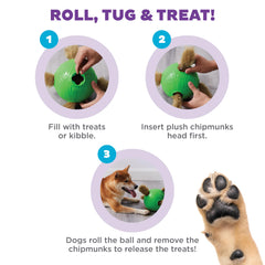 Outward Hound Snuffle N' Treat Ball seis juguetes peluche para entretenimiento