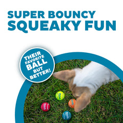 Outward Hound Squeaker Ballz, durabilidad de caucho premium para juego prolongado