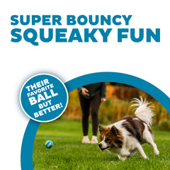 Outward Hound Squeaker Ballz: material duradero para juego prolongado en casa o al aire libre.