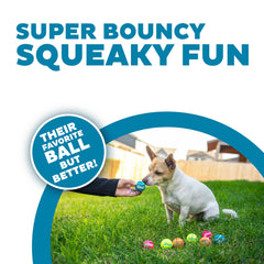 Outward Hound Squeaker Ballz, pelotas brillantes para juego interactivo en interiores.