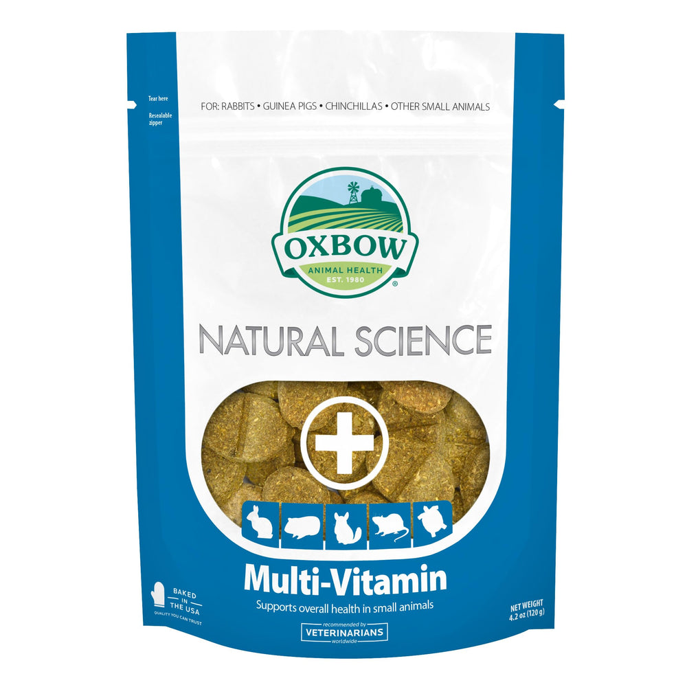 Oxbow Natural Science multivitaminico tableta heno Timothy para bienestar diario.