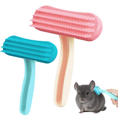 Oxiros dos-pack cepillo para conejo y chinchilla, deslanado suave y cómodo