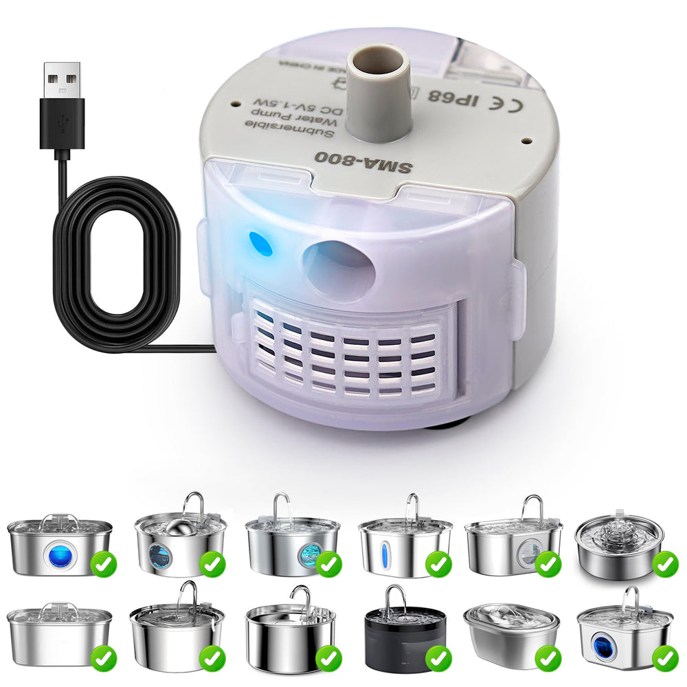 Bomba OYES SMA-800 para fuente de gatos, operación silenciosa y fiable.