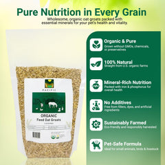 PACIFIC avena en grano orgánica con etiqueta certificaciones de sostenibilidad