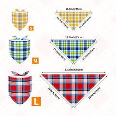 Bandana Pai Sence de cuadros tamaño M para mascotas