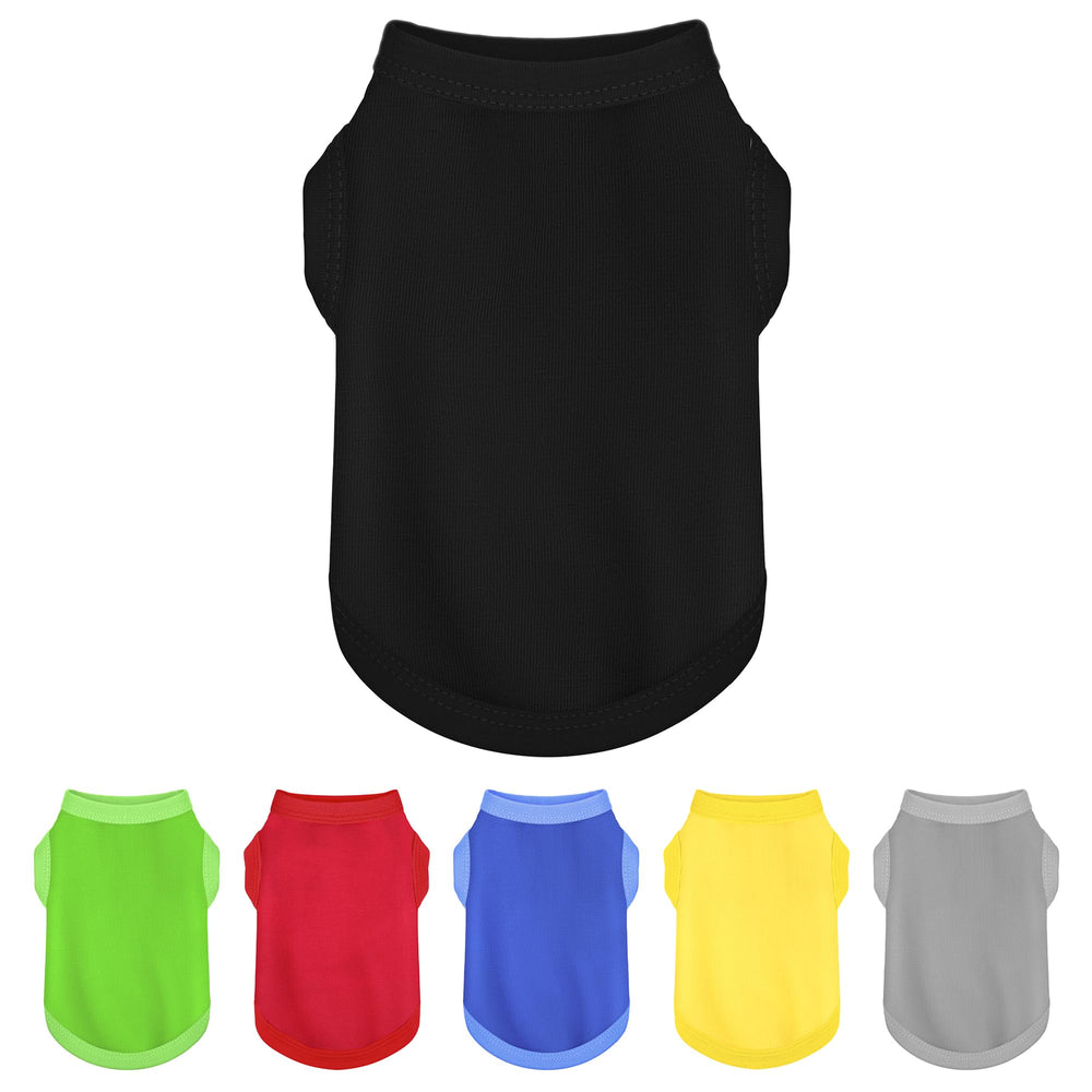 Paiaite camiseta para perros sin mangas negro XL frontal, comodidad para paseos.