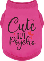 Paiaite camiseta canina algodón, estampado divertido en rosa, ideal para paseos diarios