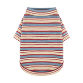 Paiaite camiseta para perro a rayas, frente elegante para paseos diarios.