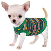 Paiaite camiseta para perro sin mangas verde, comodidad de algodón suave para paseos